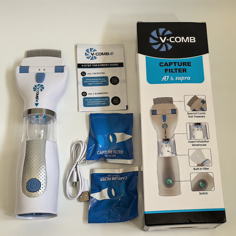 USB Rechargeable Pet Lice Remover for Dogs and Cats - Flea Comb for Hair Cleaning, Portable Lice Catcher - V.I.P Digital Presence