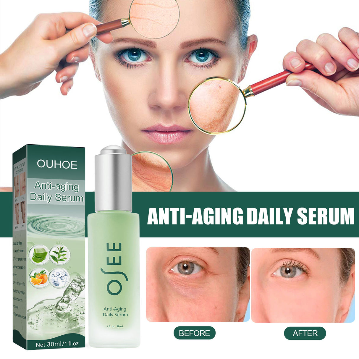 OUHOE Essence collagen replenishing essence whitening freckle removal facial essence brightening hydrating moisturizing - V.I.P Digital Presence