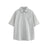 Patch striped casual loose silhouette short sleeved shirt for men - V.I.P Digital Presence