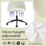 Velvet fabric office chair, mid back adjustable rotating computer chair, black legs, cushioned office chair with wheels - V.I.P Digital Presence