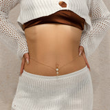 Sexy rhinestone puncture navel nail waist chain, sweet and cool summer body chain - V.I.P Digital Presence