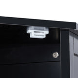 Black Bathroom Cabinet Triangle Corner Storage Cabinet with Adjustable Shelf Modern Style MDF Board - V.I.P Digital Presence