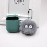 Spirited Away Dust Elf briquettes keychain pendant plush round student bag key pendant gift - V.I.P Digital Presence