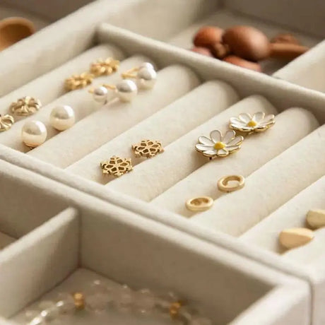 Plush jewelry storage box jewelry box rings earrings bracelets necklaces storage display shelf - V.I.P Digital Presence