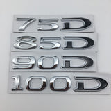 Suitable for Tesla MODEL3 S X Y 75D 85D 90D 100D displacement tail label metal car sticker - V.I.P Digital Presence