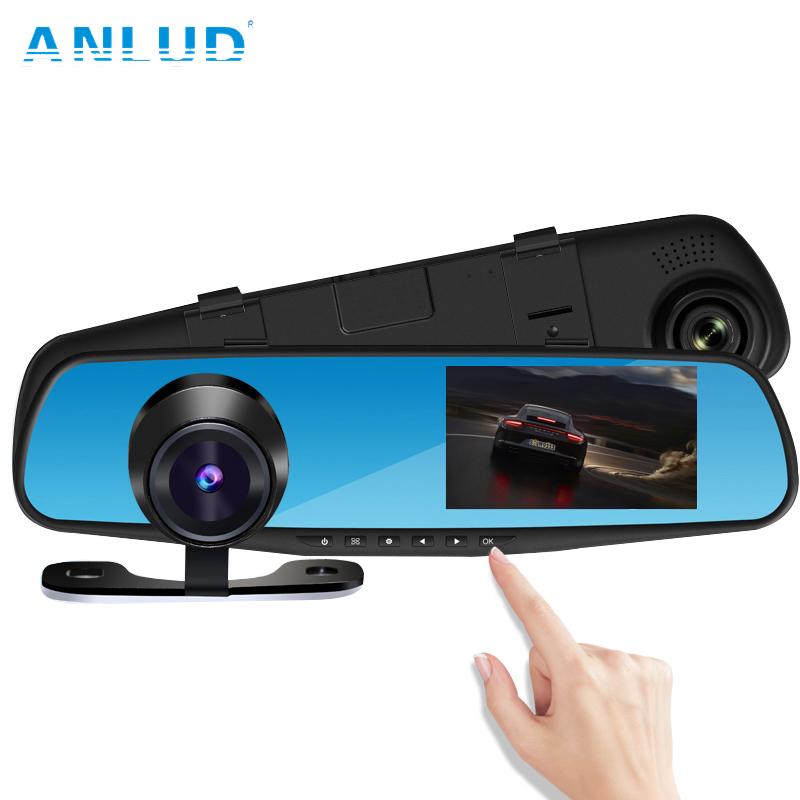 ANLUD Car Camera DVR Dual Lens Dash Cam Rear View Mirror Auto Video Recorder GPS Detector - V.I.P Digital Presence