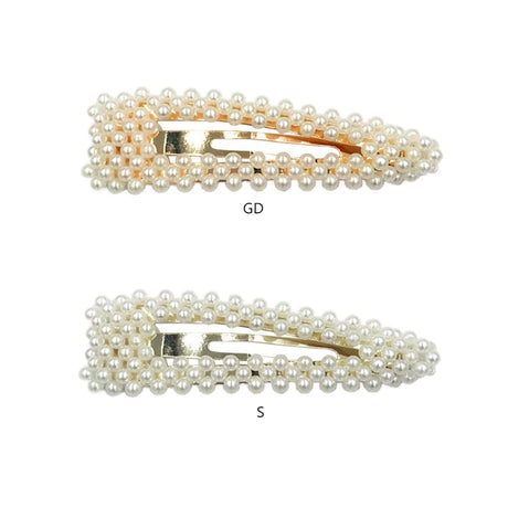 Women Bridal Vintage Faux Pearl Wrapped Hairpins Girl Glitter Accessory Gold/Silver Metal Alloy Hair Clip Water Drop Wedding - V.I.P Digital Presence