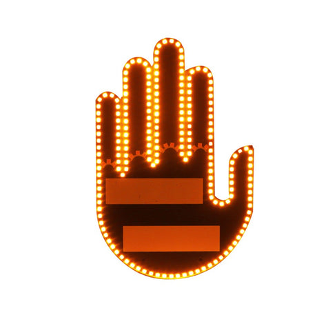 Funny Gift Gesture LED Car Middle Finger Back Window Car Sign LED Hand Novelty Car Interior Decoration Suspension In The Car - V.I.P Digital Presence
