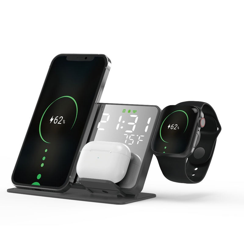2-in-1 wireless charging time display alarm clock 15W thermometer wireless charging - V.I.P Digital Presence