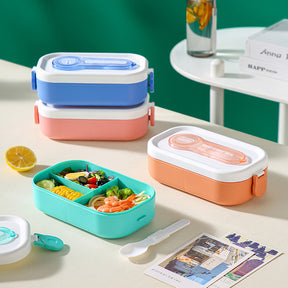 Japanese style portable microwave lunch box with cutlery sealed lunch box bento box - V.I.P Digital Presence