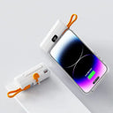 Mini banco de energía de 30000Mah, cable inalámbrico, Powerbank con pantalla digital, batería externa, cargador portátil para Iphone, Samsung, Xiaomi