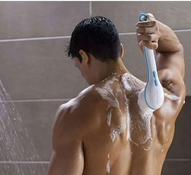 Electric Bath Brush Back Body Bath Shower Sponge Scrubber Brushes With Handle Exfoliating Scrub Skin Massager Exfoliation Bathroom Brush - V.I.P Digital Presence