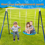 Kids Metal Swing Set for Backyard Outdoor Playground Two Functional Swing Set For Kids Outdoor Equipment - V.I.P Digital Presence
