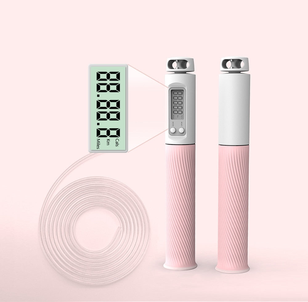 Cuerda para saltar de doble uso para mujer y niña, ideal para el hogar, inalámbrica, con contador, digital, inteligente, para mantenerse en forma, crossfit y con peso. 