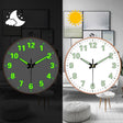 8-inch [20CM] creative living room clock, night light bedroom, simple and non perforated clock wall, clock watch wall - V.I.P Digital Presence
