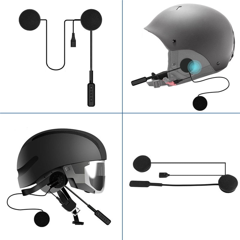 MH01 Motor Wireless Bluetooth Headset Motorcycle Helmet Earphone Headphone Dual Stereo Speaker Handsfree Music For MP3 MP4 phone - V.I.P Digital Presence
