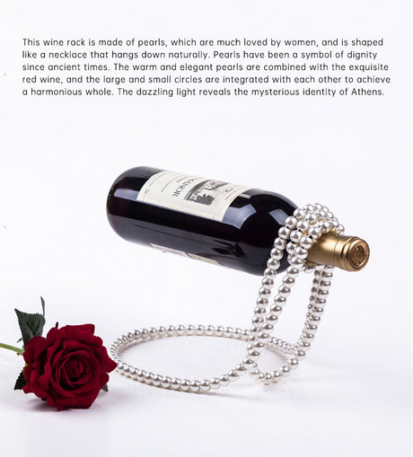 Pearl Necklace Stainless Steel Wine Rack Wine Pedestal Clamp Holder Suspension Champagne Whisky Small Ornaments - V.I.P Digital Presence