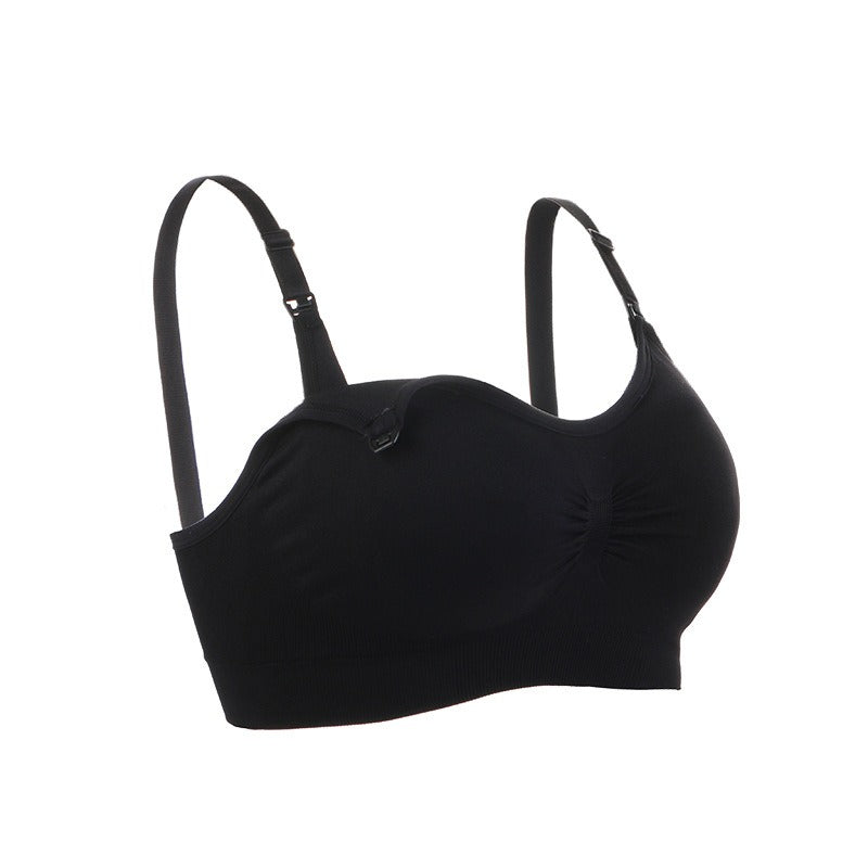 Pregnant Women Without Steel Ring Front Open Buckle Plus Size Seamless Breastfeeding Bra Adjustment Type Gathering Bra Underwear - V.I.P Digital Presence