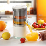 Portable USB - rechargeable slow juicer for oranges, lemons & other fruits. A handy electric blender for home kitchens. - V.I.P Digital Presence