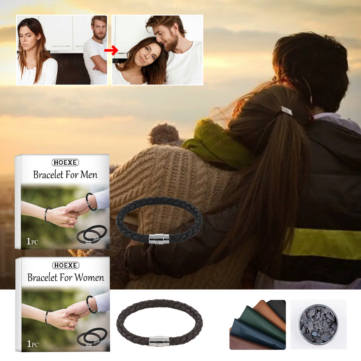 Couple Bracelet, Pu Leather Rope Woven Men's And Women's Style Personality Simple Style Couple Bracelet Fashion Accessories - V.I.P Digital Presence