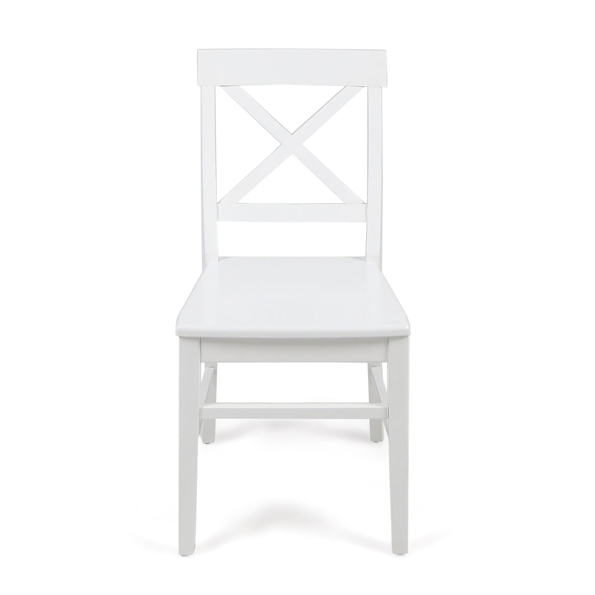 Roshan Farmhouse Acacia Wood Dining Chairs, White (Set of 2) - V.I.P Digital Presence