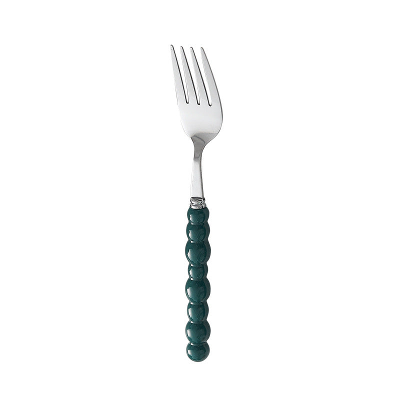 Set of 4 Stainless Steel price Creative Stainless Steel Colorful Pearl Handle Spoon Fork Knife High End Cutlery Set - V.I.P Digital Presence