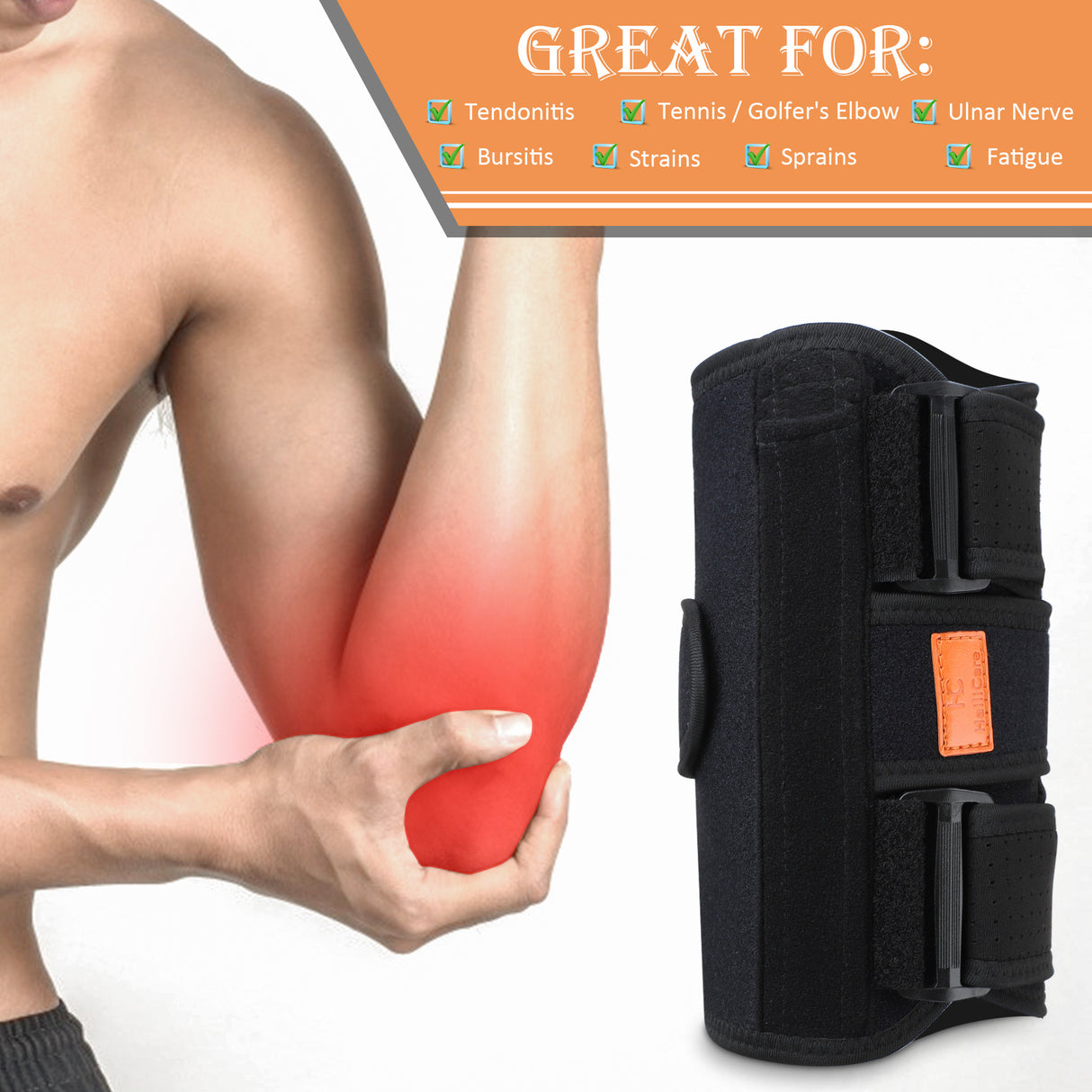 HailiCare Elbow Support Band Arm Sprain Splint Joint Immobilizer - V.I.P Digital Presence