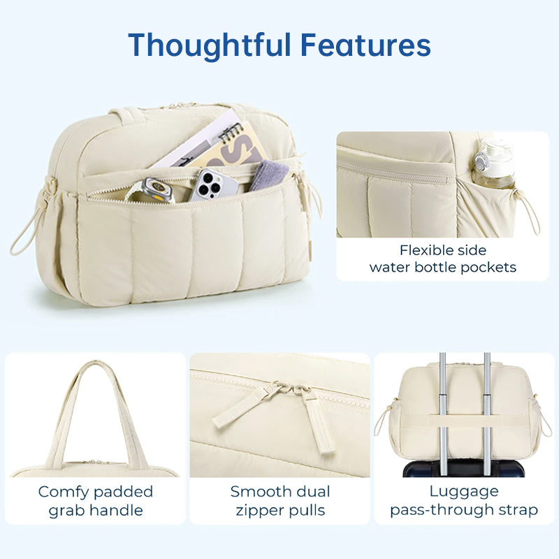 Large Capacity Carry-On Travel Duffel Bag for Women, with Shoulder Strap, Ideal for Weekend Overnight Trips and Sport Gym Use - V.I.P Digital Presence