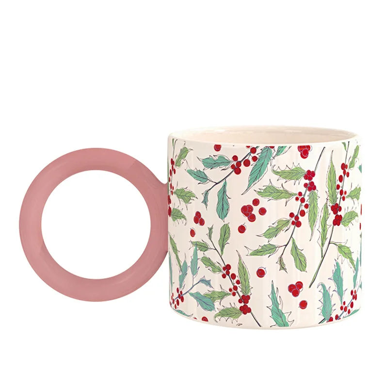 British Style Ceramic Mug Cute Coffee Cups Personality Gift Household Color Painting  Kawaii Girls Breakfast Oat Milk Mugs - V.I.P Digital Presence