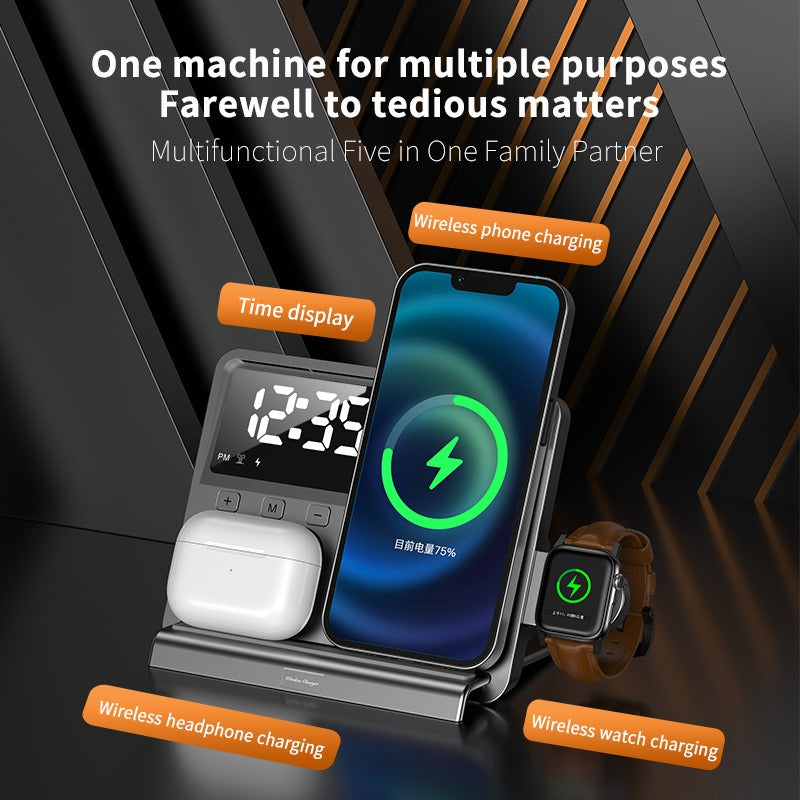 The thermometer clock supports wireless charging and night light charging - V.I.P Digital Presence