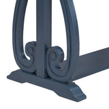 48-Inch Rustic Vintage Console Table --- Farmhouse Style Entryway Table with Open Shelf and Sturdy Construction (Navy) - V.I.P Digital Presence