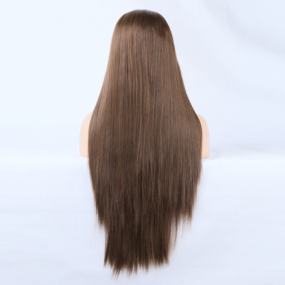 Wig Ladies Wig Front Lace Large Lace Ladies Chemical Fiber Wig Headgear Lace wigs Long Straight Hair - V.I.P Digital Presence