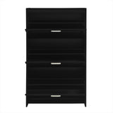 U-Can Shoe Storage Cabinet for Entryway with 3 Flip Drawers, Modern Shoe Organizer Cabinet, Free Standing Shoe Rack Black - V.I.P Digital Presence