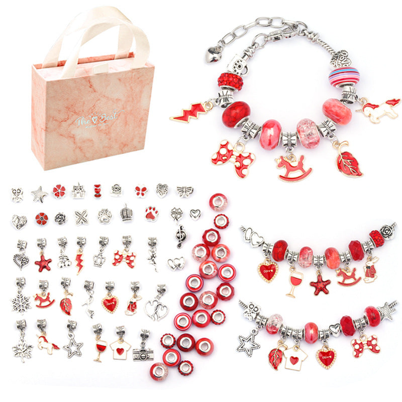 Cartoon Pink Set DIY Handmade Jewelry Children's Bracelet Women's Exquisite Gift Box Gift Bracelet - V.I.P Digital Presence