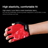 Guantes de ciclismo de medio dedo para deportes al aire libre, fitness, silicona, absorción de impactos, transpirables, resistentes al desgaste. 
