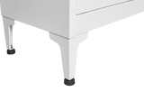 White metal kitchen storage cabinet, kitchen pantry storage cabinet with door and shelf, adjustable leveling feet - V.I.P Digital Presence