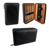 Carved version cigar box portable cedar wood cigar moisturizing box cowhide cigar box storage box Gaoxiba - V.I.P Digital Presence
