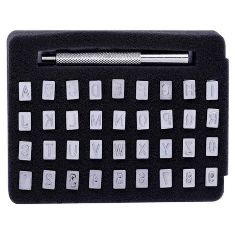 36 Pcs Steel Punch Alphabet Letter Number Leather Stamper Set 6mm Metal Punching Tools for DIY Leather Craft Making - V.I.P Digital Presence