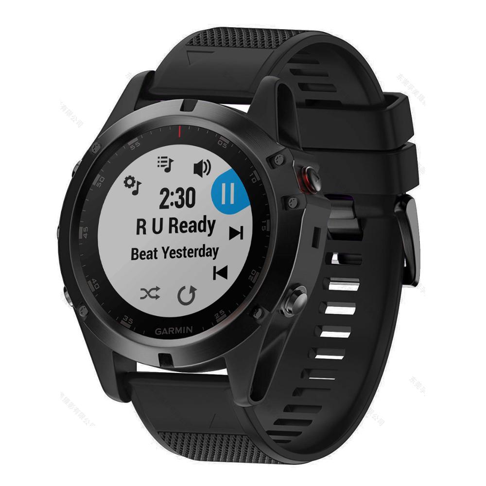Correa de silicona de liberación rápida FIFATA para Garmin Fenix ​​6, 6S, 6X, 5X, 5, 5S, 3, 3HR, Forerunner 935 y 945.