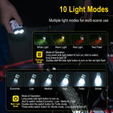 U6 SST20 LED EDC Flashlight Keychain Work Light Type-C Rechargeable Clip Torch with Magnet Camping Pocket Lantern - V.I.P Digital Presence