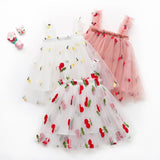 Girl embroidered mesh strapless fluffy princess dress - V.I.P Digital Presence