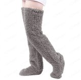 Indoor Plush Warmth Long Socks Cute Fuzzy Socks Over Knee Winter Leg Warmers Plush Sock Slippers Cozy Stocking - V.I.P Digital Presence