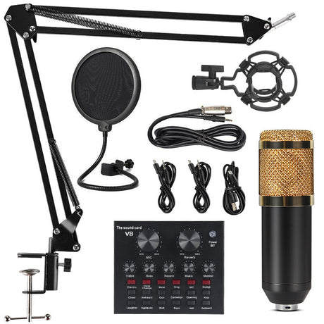 V8 Professional Sound Card Streaming Live Broadcast Podcast Recording Studio Equipment Voice Changer Audio Interface SoundCard - V.I.P Digital Presence