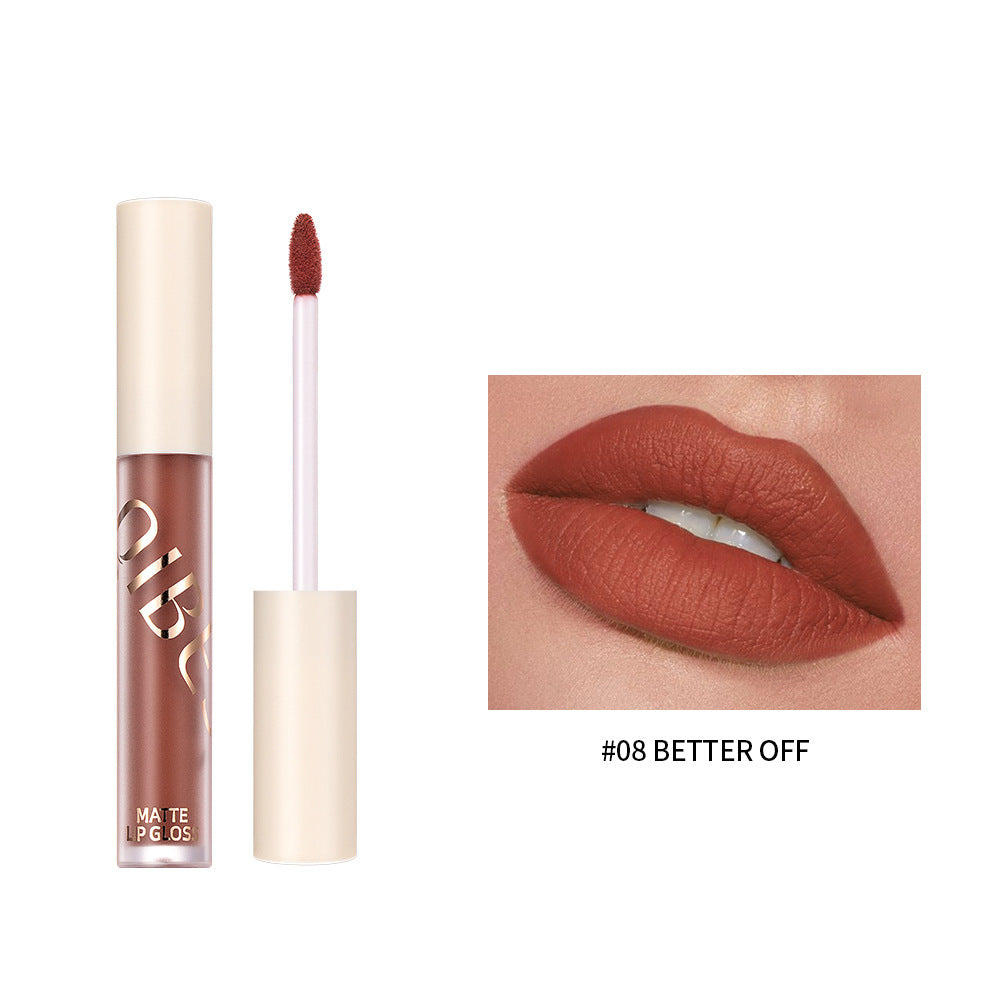QIBEST The New Silky Soft Mist Matte Lip Gloss Non-Stick Cup Does Not Fade Lip Glaze Makeup Liquid Lipstick - V.I.P Digital Presence