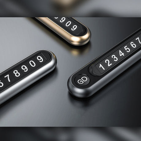 Parking Plate Button-Type Parking Number Plate Aluminum Alloy Temporary Parking Card Original Gift Moving License Plate - V.I.P Digital Presence