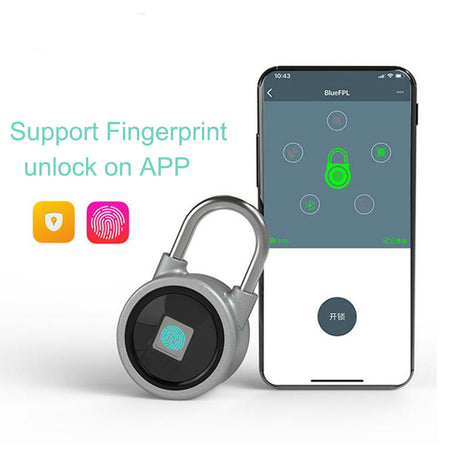 Fingerprint Smart Keyless Lock Waterproof APP Button Password Unlock Anti-Theft Padlock Door Lock - V.I.P Digital Presence