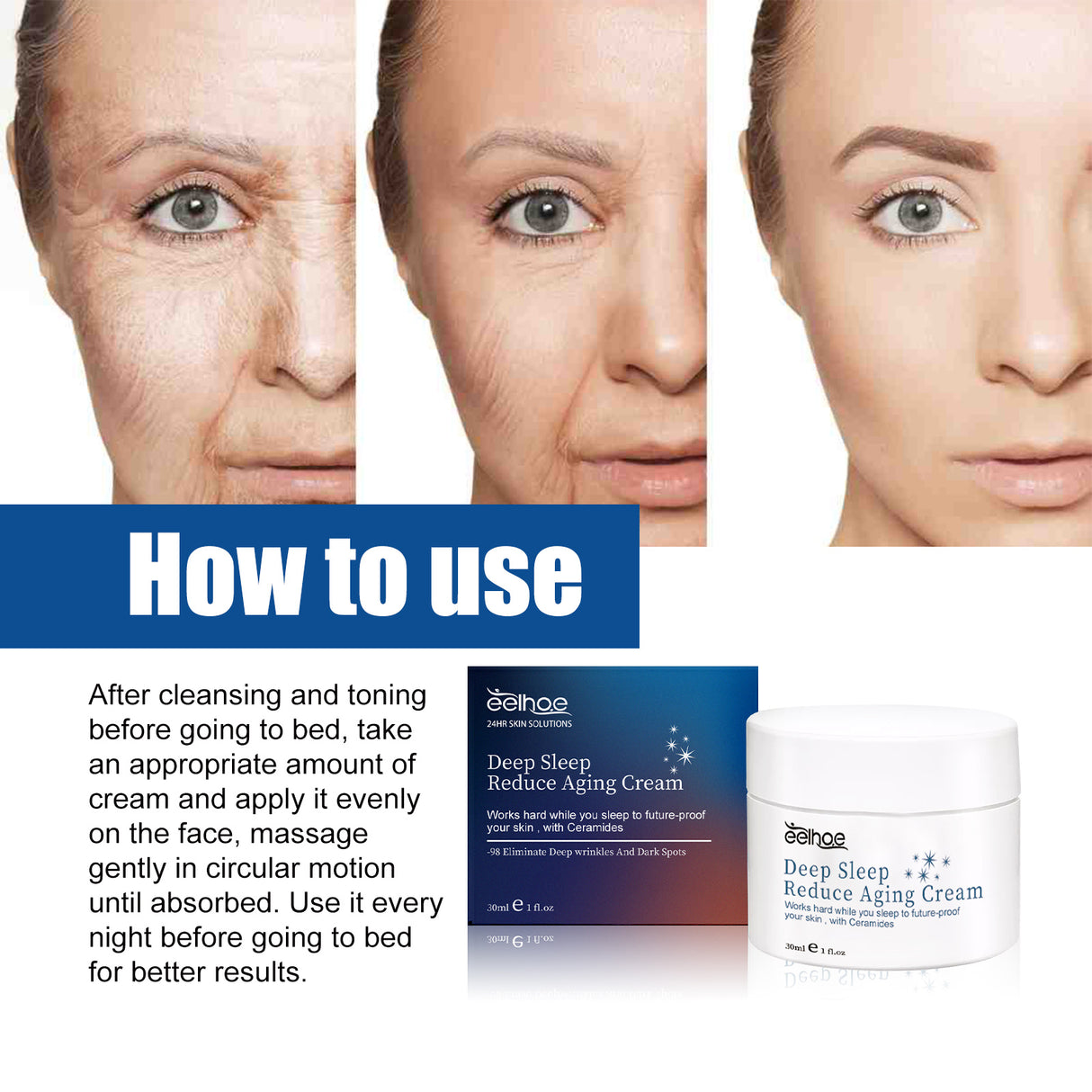 Deep Sleep Reduce Aging Cream, Firming Light Lines Brightening Skin Tone Moisturizing Skin Care Sleep Cream - V.I.P Digital Presence
