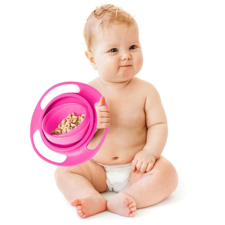 Baby Feeding Dish Cute Baby Gyro Bowl Universal 360 Rotate Spill-Proof Bowl Baby Food Feeding Boxes - V.I.P Digital Presence