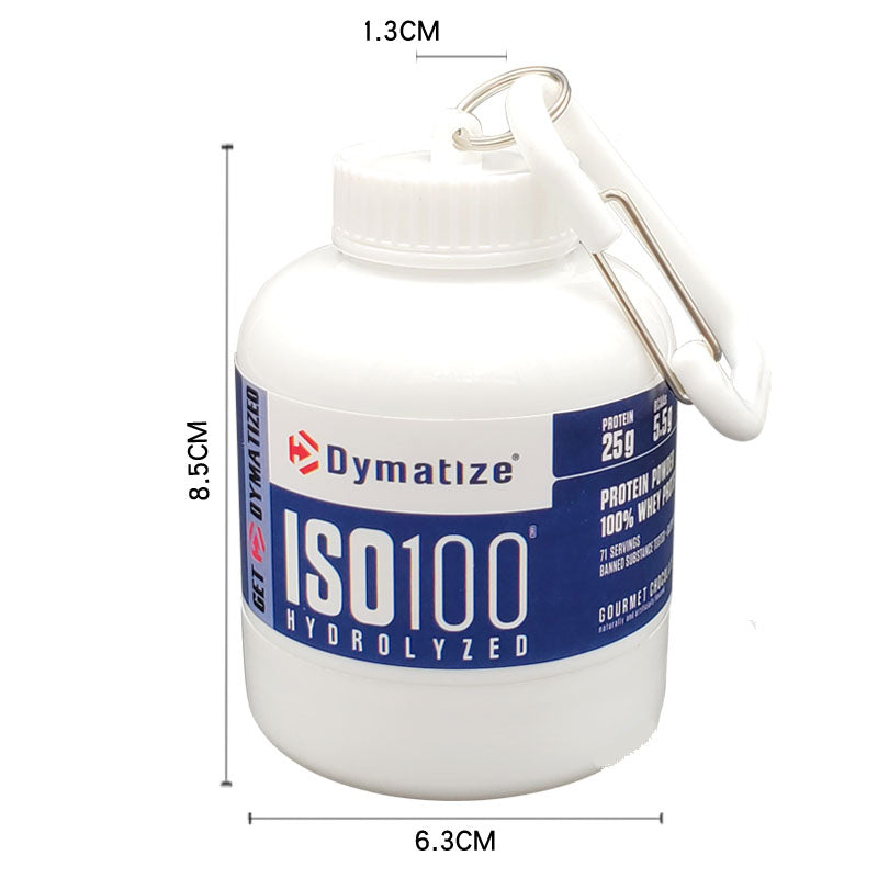 Embudo portátil para proteína en polvo, caja para suplementos deportivos y de fitness, caja para cápsulas, caja para medicamentos, lata y botella.