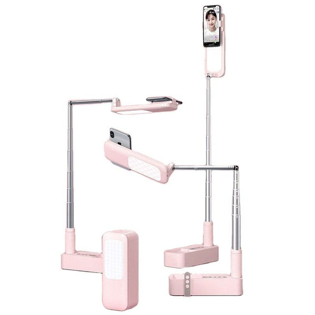 Portable Retractable Wireless Dimmable LED Selfie Fill Light Lamp For Live Video Phone Holder Stand - V.I.P Digital Presence
